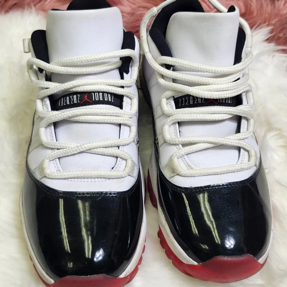 Jordan Low White Black Red Retro Sneakers